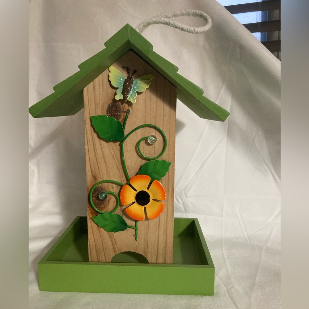 Green and Orange Decorative Birdhouse